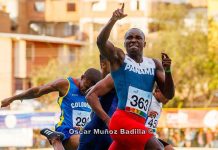 Historial de los 100 metros en los Juegos Suramericanos, y nueve finales en el día 1 Alonso-Edwards-100m-Cochabamba