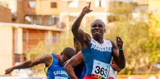 Historial de los 100 metros en los Juegos Suramericanos, y nueve finales en el día 1 Alonso-Edwards-100m-Cochabamba