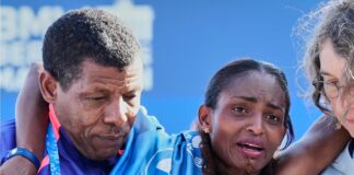 Assefa, con una lesión importante, impuso la tercera mejor marca de la historia